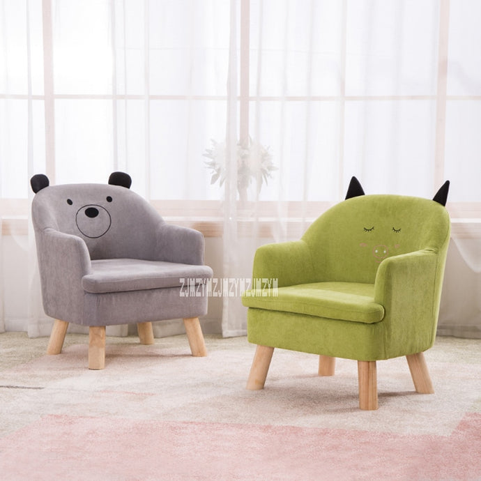 S203 Children Lazy Sofa Animal Cartoon Baby Sofa Detachable Kid Bean Bag Washable Reading Chair Children Furniture Wooden Frame