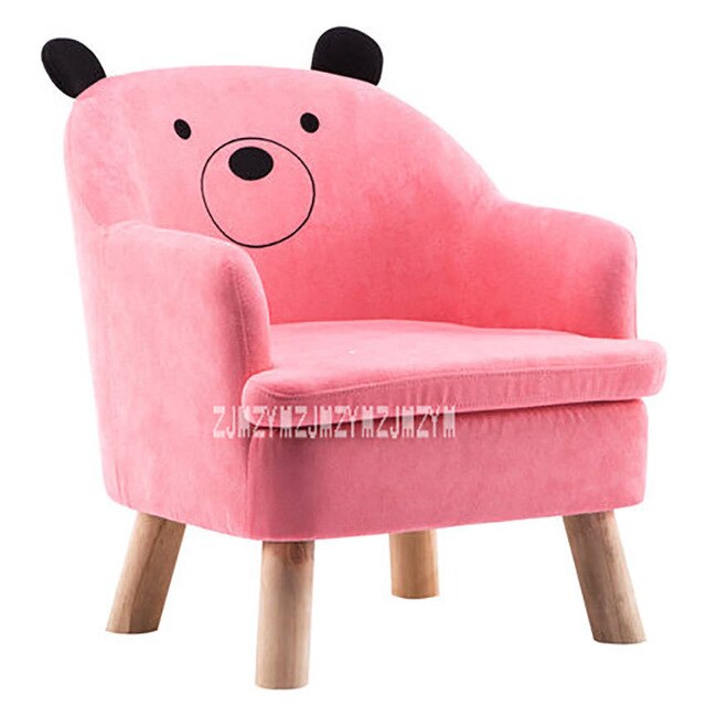 S203 Children Lazy Sofa Animal Cartoon Baby Sofa Detachable Kid Bean Bag Washable Reading Chair Children Furniture Wooden Frame