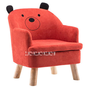 S203 Children Lazy Sofa Animal Cartoon Baby Sofa Detachable Kid Bean Bag Washable Reading Chair Children Furniture Wooden Frame