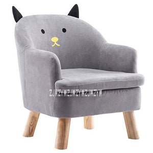 S203 Children Lazy Sofa Animal Cartoon Baby Sofa Detachable Kid Bean Bag Washable Reading Chair Children Furniture Wooden Frame