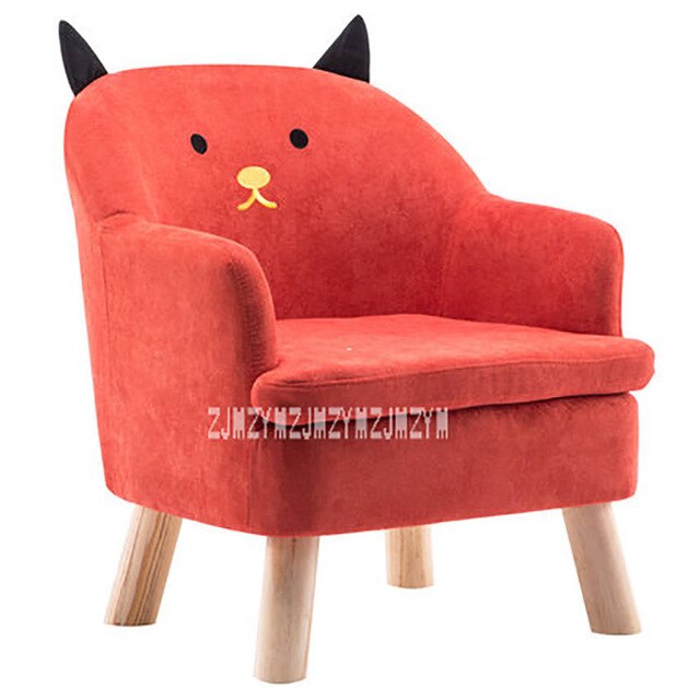 S203 Children Lazy Sofa Animal Cartoon Baby Sofa Detachable Kid Bean Bag Washable Reading Chair Children Furniture Wooden Frame