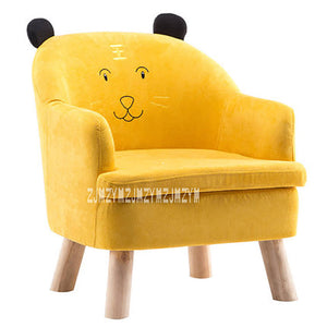 S203 Children Lazy Sofa Animal Cartoon Baby Sofa Detachable Kid Bean Bag Washable Reading Chair Children Furniture Wooden Frame