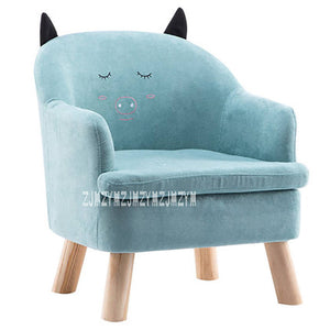 S203 Children Lazy Sofa Animal Cartoon Baby Sofa Detachable Kid Bean Bag Washable Reading Chair Children Furniture Wooden Frame