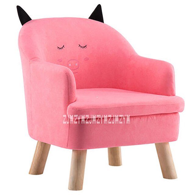 S203 Children Lazy Sofa Animal Cartoon Baby Sofa Detachable Kid Bean Bag Washable Reading Chair Children Furniture Wooden Frame