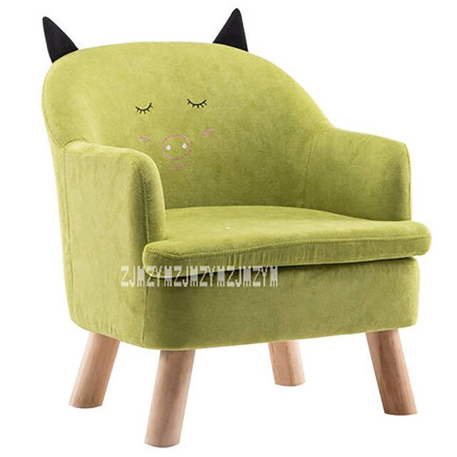 S203 Children Lazy Sofa Animal Cartoon Baby Sofa Detachable Kid Bean Bag Washable Reading Chair Children Furniture Wooden Frame