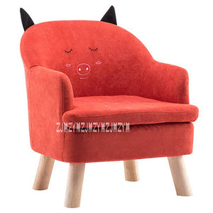 S203 Children Lazy Sofa Animal Cartoon Baby Sofa Detachable Kid Bean Bag Washable Reading Chair Children Furniture Wooden Frame