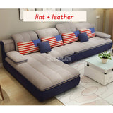 Living Room Sofa Combination Home Furniture Sofa Set L-Shape Sectional Couch Recliner Couch Frame B042 Modern Simple