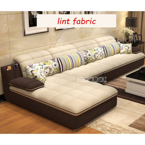 Living Room Sofa Combination Home Furniture Sofa Set L-Shape Sectional Couch Recliner Couch Frame B042 Modern Simple