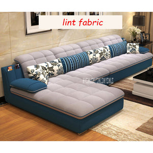 Living Room Sofa Combination Home Furniture Sofa Set L-Shape Sectional Couch Recliner Couch Frame B042 Modern Simple