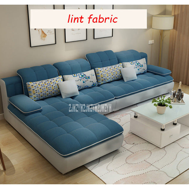 Living Room Sofa Combination Home Furniture Sofa Set L-Shape Sectional Couch Recliner Couch Frame B042 Modern Simple