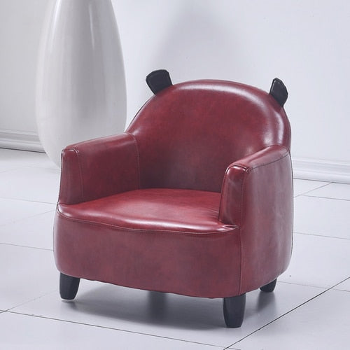 Leather Cute sofa single kid's chair reading Mini cartoon furniture chair for kids Christmas Gift sofa para baby furniture