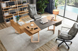 Modern Simple Design Home Office Furniture Set Laptop Table Study Table Furniture Executive Wood Leather  Standing Table Desk