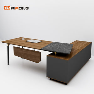 Home Laptop Study Table Desk Personal Office Design Furniture Walnut Wooden Office Furniture Set Custom Office Table Desk Set