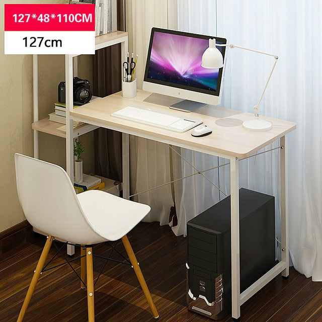 Multifunction simple desktop home computer desk with bookcase office desk children writing learning desk