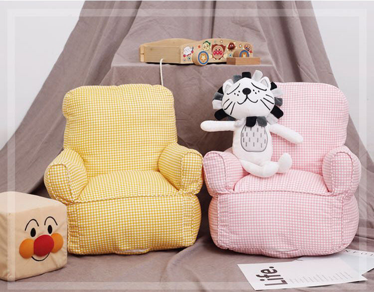 INS Baby Children's Single Sofa Mini Sofa Chair Kindergarten Sofa Child Furniture Cute Bean Bag  Kid Chair  Sponge  One Seat