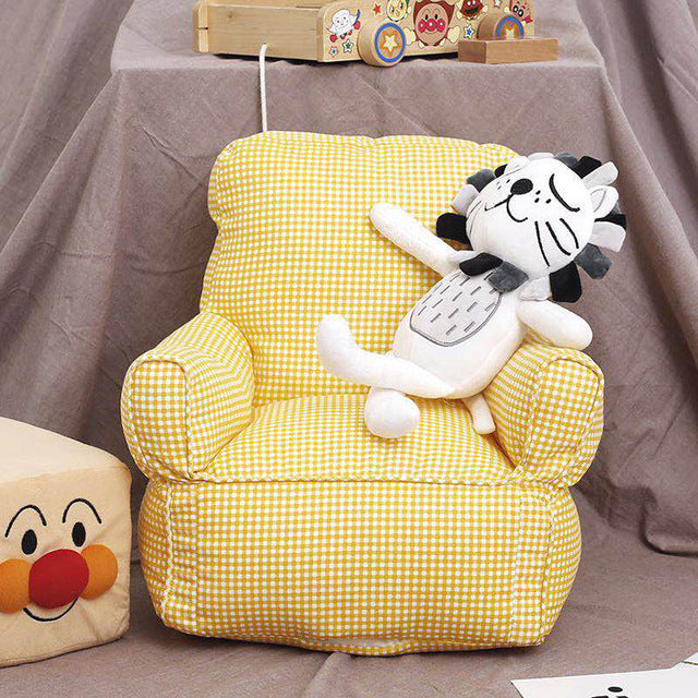 INS Baby Children's Single Sofa Mini Sofa Chair Kindergarten Sofa Child Furniture Cute Bean Bag  Kid Chair  Sponge  One Seat